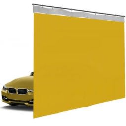 Шторы ПВХ для автомойки сплошные, цвет желтый 1м³